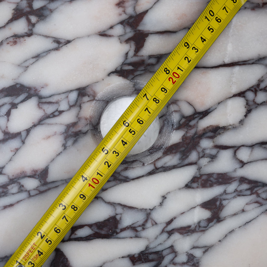 Calacatta Viola Marble Rectangular Ribbed Bathroom Sink - 16x16x6