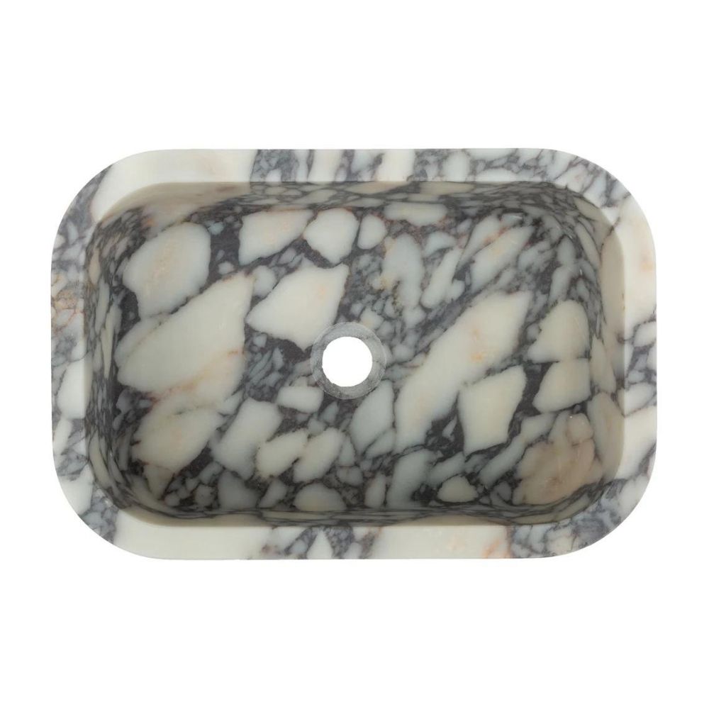 Calacatta Viola Marble Natural Stone Rectangular Sink 12x18x6