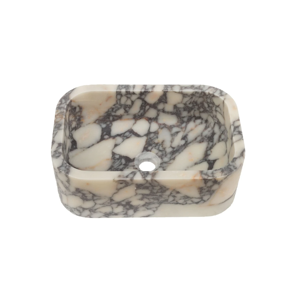 Calacatta Viola Marble Natural Stone Rectangular Sink 12x18x6