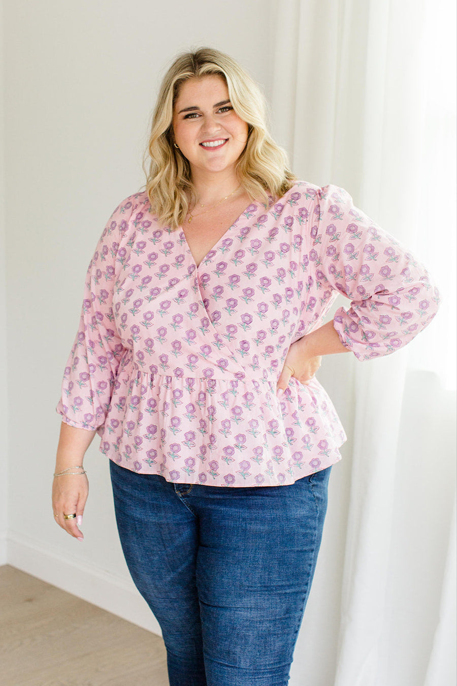The Frances Top in Blush Haze - Final Sale
