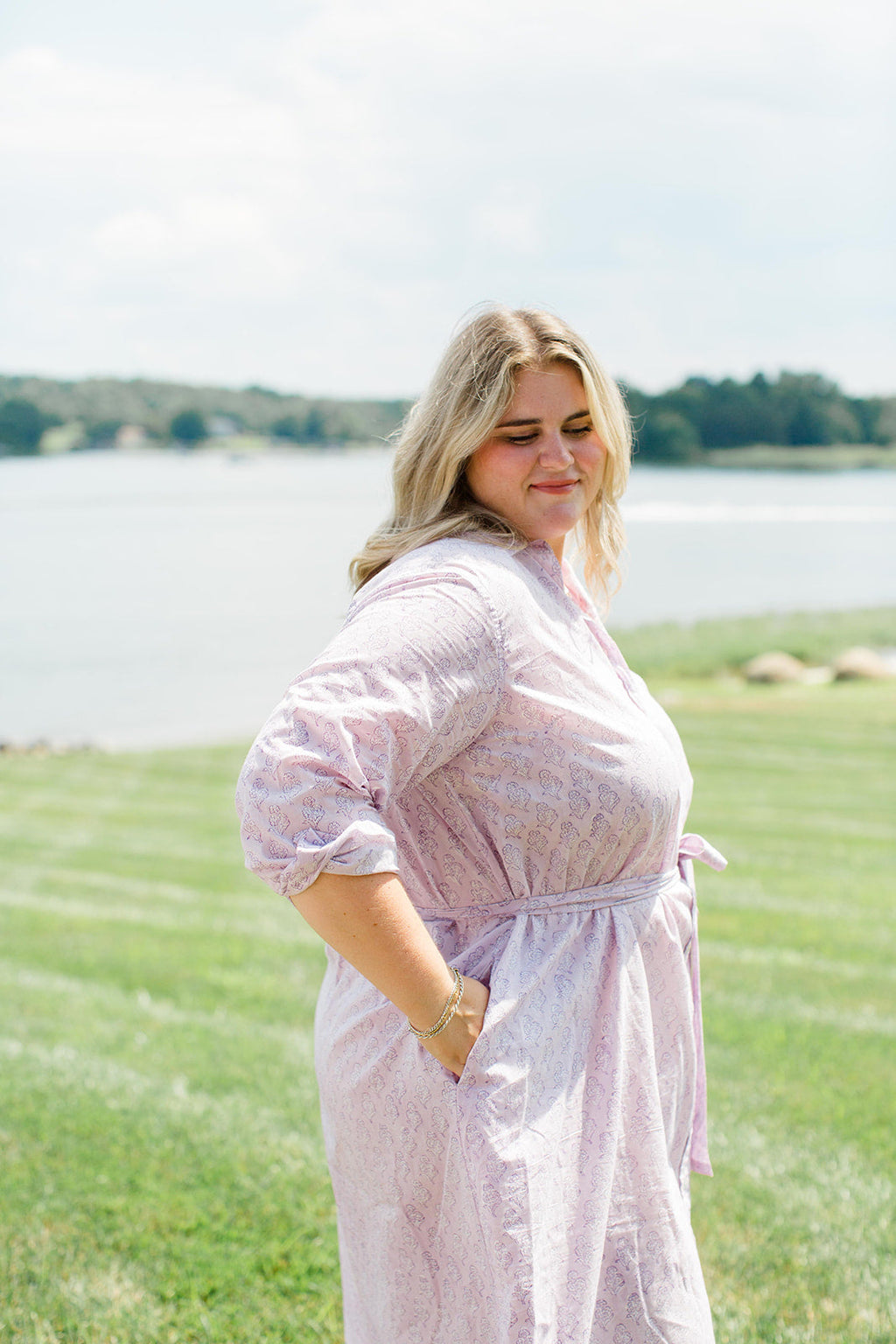 The Christine Shirt Dress in Lavender Taffy - Final Sale