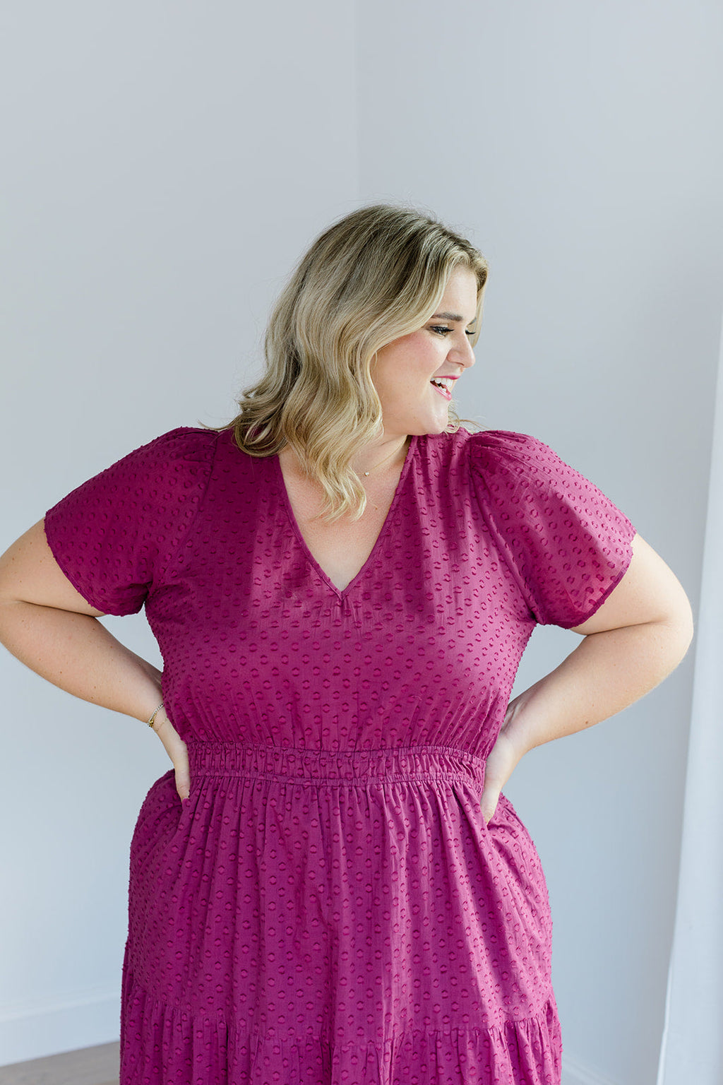 The Sarah Maxi Dress in Sugar Plum Dobby - Final Sale