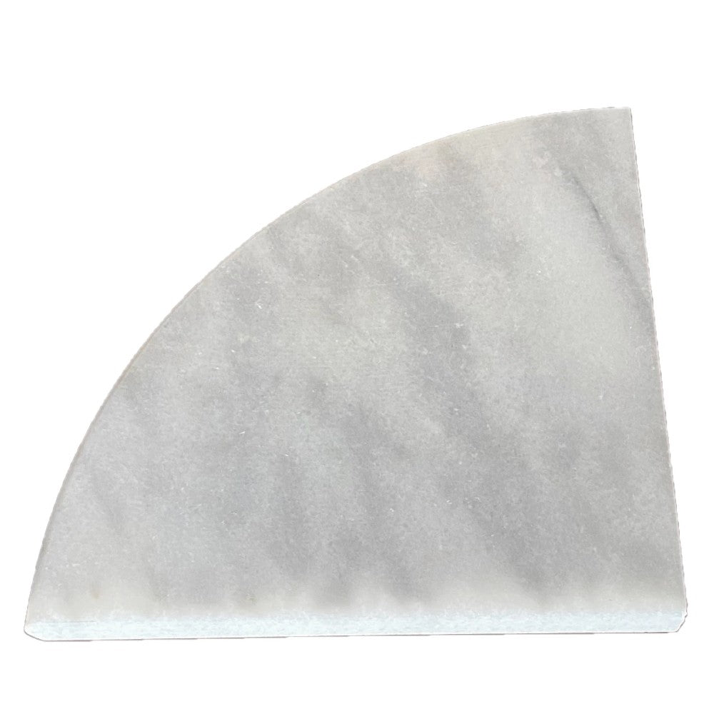 Carrara White Marble 9 Inch Shower Corner Shelf Semi Polished