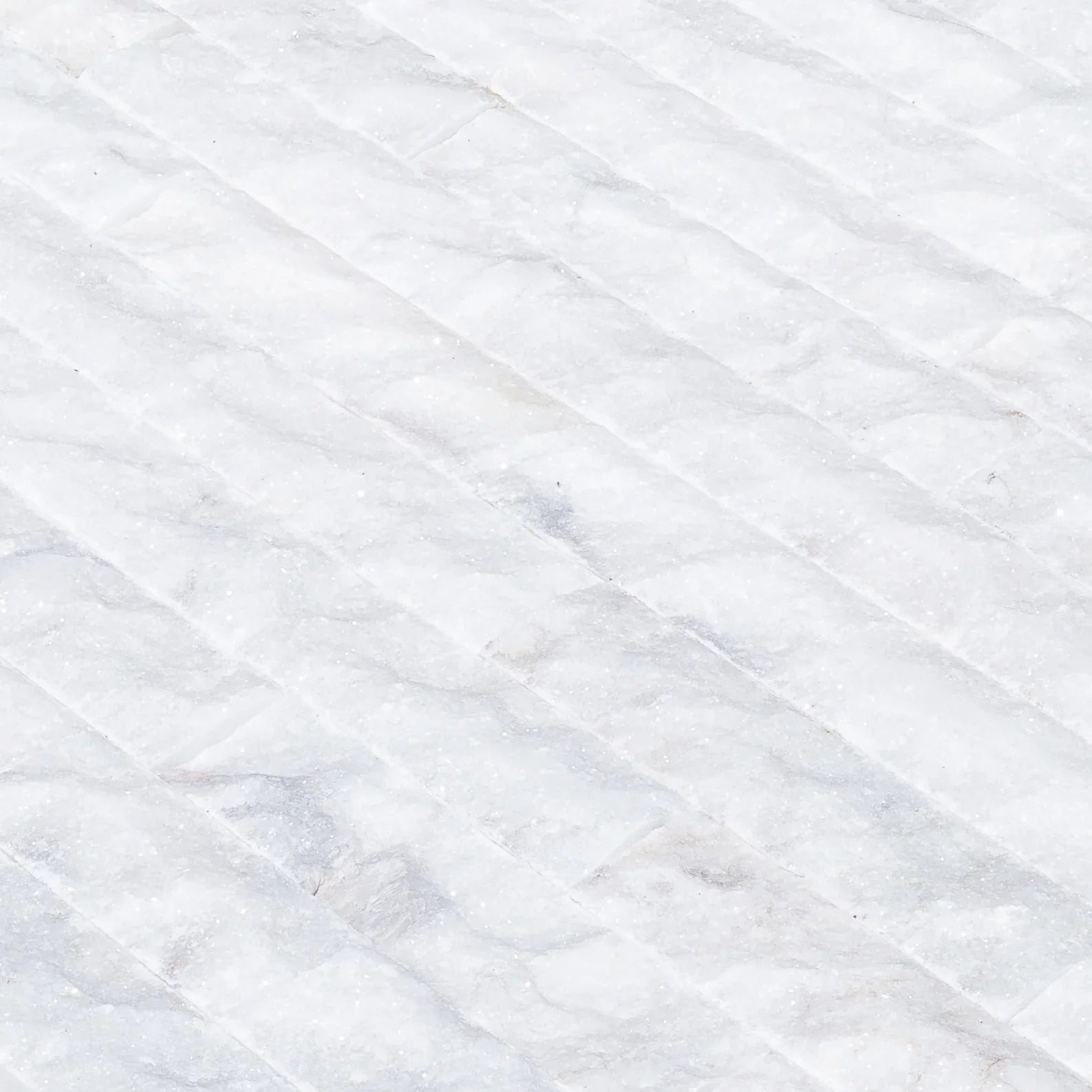 Carrara White Split-Face Marble Wall Tile - 4 Inch x Free Length