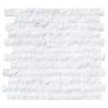 Carrara White Split-Face Marble Wall Tile - 4 Inch x Free Length