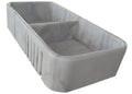 Carrara White Marble Farmhouse Apron Double Kitchen Sink 18x36