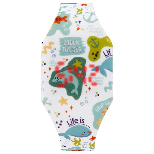 Cartoon Digital Watch Dolphin Mermaid Unicorn Dinosaur Kitty Christmas 3D Digital Sport Watch With 10 Color Lights And Alarm Band Digital Wrist Watch Gifts For Boys Girls Child Wristwatch