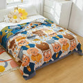 DecorBites™ Cartoon Lion Cotton Throw Blanket for Bed & Sofa