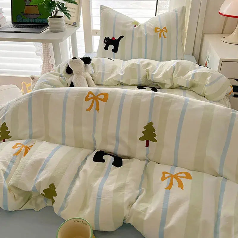 DecorBites™ Cartoon Style Cotton Printed Bedding Sets in Single/Double Size