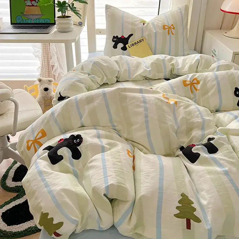 DecorBites™ Cartoon Style Cotton Printed Bedding Sets in Single/Double Size