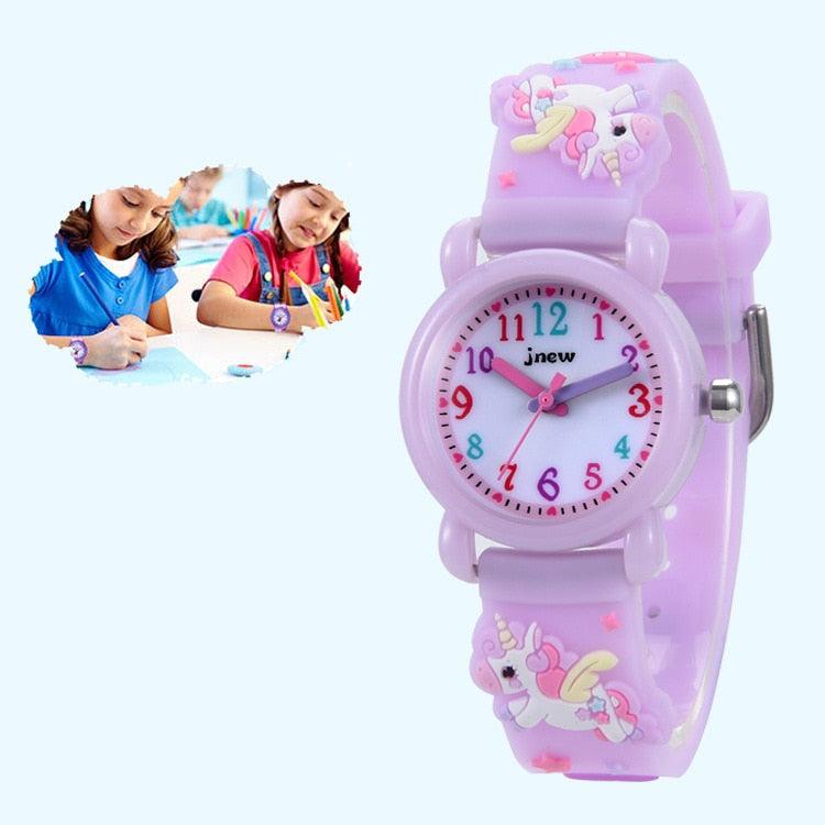 Cartoon Unicorn Childrens Electronic Watch 3D Waterproof Colorful Pony Sports Student Wristwatch Kids Time Teacher Watches 3D Cute Silicone Children Toddler Wrist Watches For Ages 3-10 Boys Girls