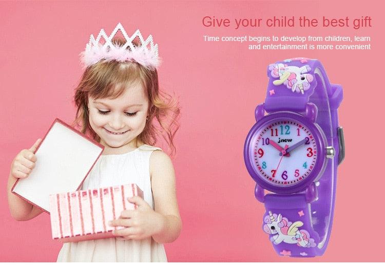 Cartoon Unicorn Childrens Electronic Watch 3D Waterproof Colorful Pony Sports Student Wristwatch Kids Time Teacher Watches 3D Cute Silicone Children Toddler Wrist Watches For Ages 3-10 Boys Girls