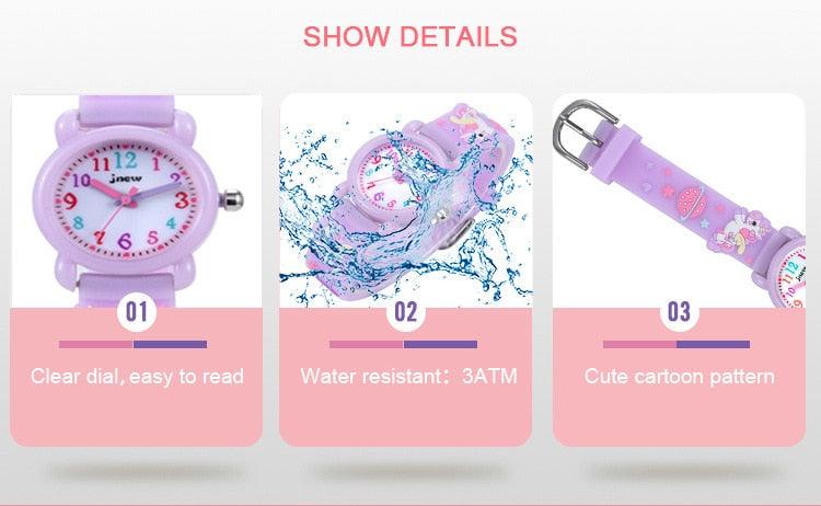 Cartoon Unicorn Childrens Electronic Watch 3D Waterproof Colorful Pony Sports Student Wristwatch Kids Time Teacher Watches 3D Cute Silicone Children Toddler Wrist Watches For Ages 3-10 Boys Girls