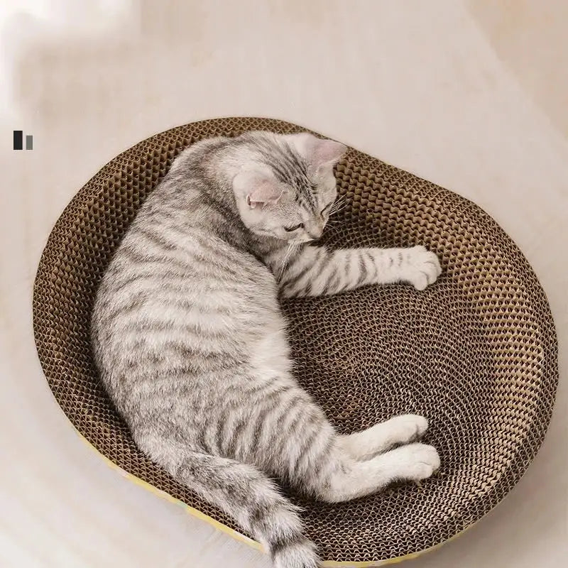 DecorBites™ Cat Scratch Lounge Bed & Training Toy - Cat Scratcher Board for Sharpening Nails