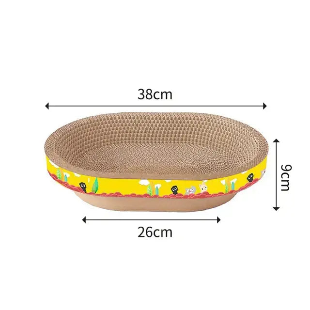 DecorBites™ Cat Scratch Lounge Bed & Training Toy - Cat Scratcher Board for Sharpening Nails