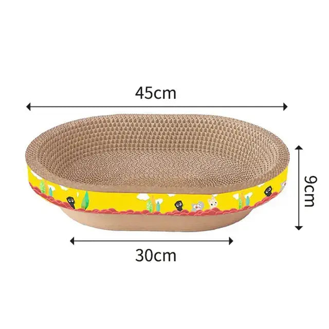 DecorBites™ Cat Scratch Lounge Bed & Training Toy - Cat Scratcher Board for Sharpening Nails