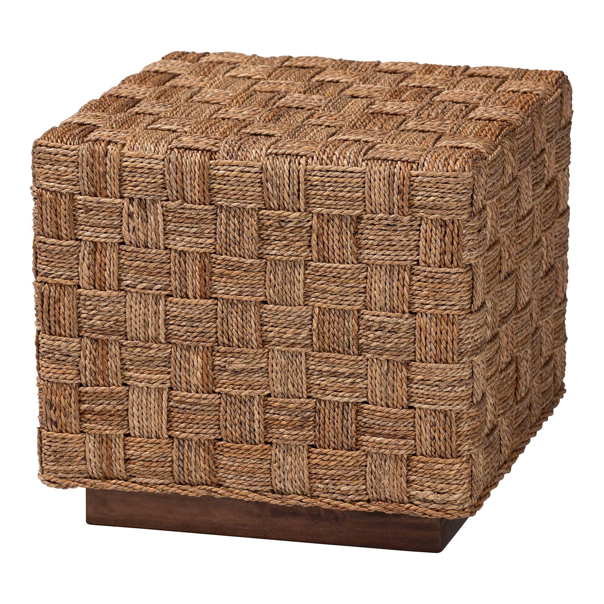 Bohemian Natural Seagrass End Table