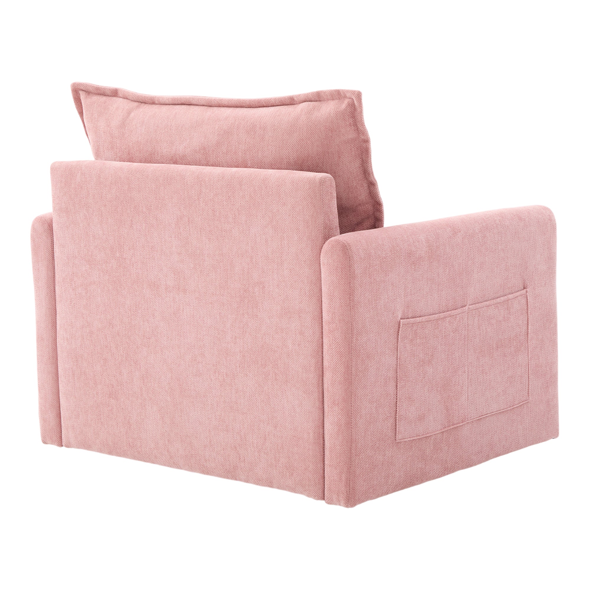 Accent Chair Swivel Barrel Chenille Pink Memory Foam