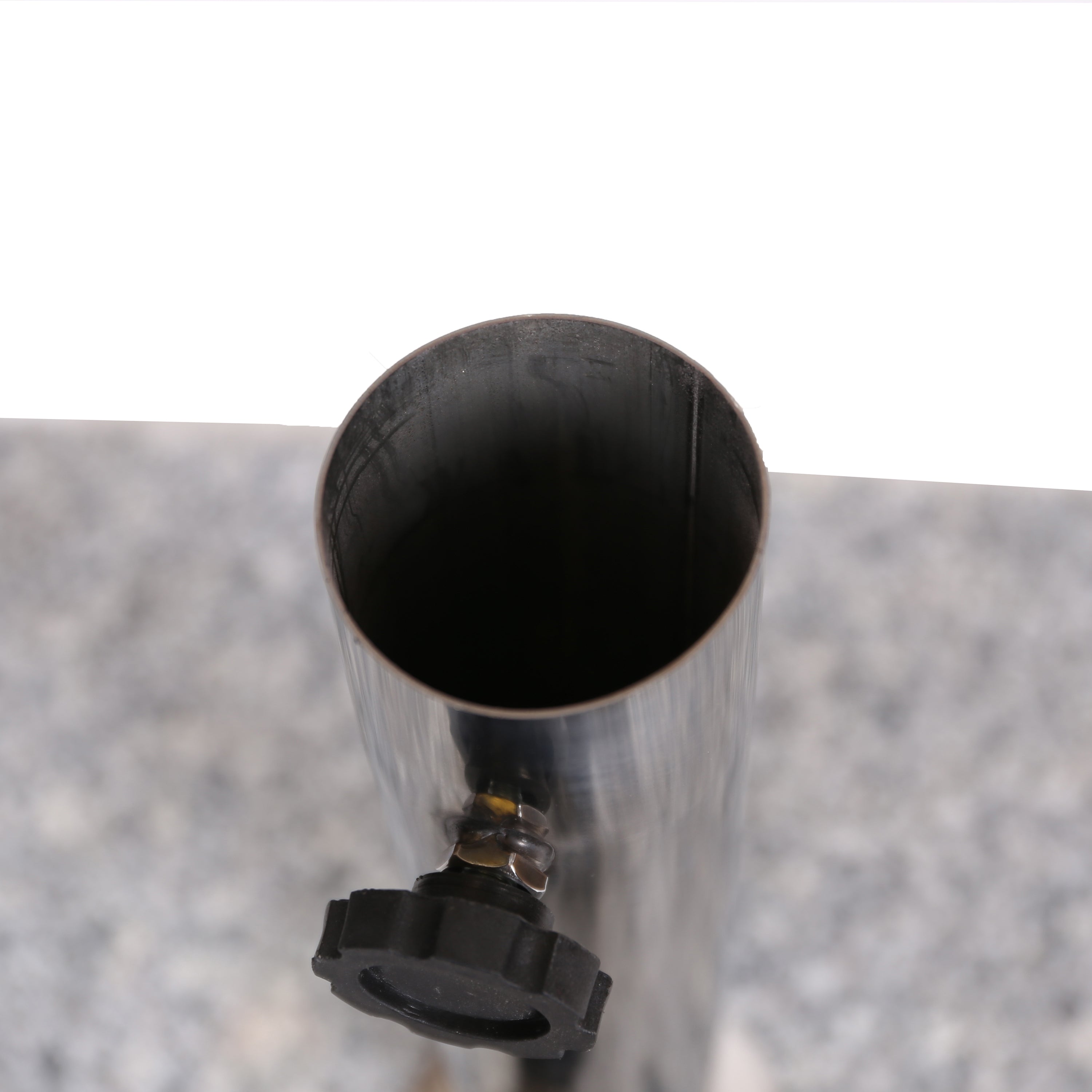 Patio Umbrella Base Square Granite Stainless Steel Gray 55 LB 15.75 In