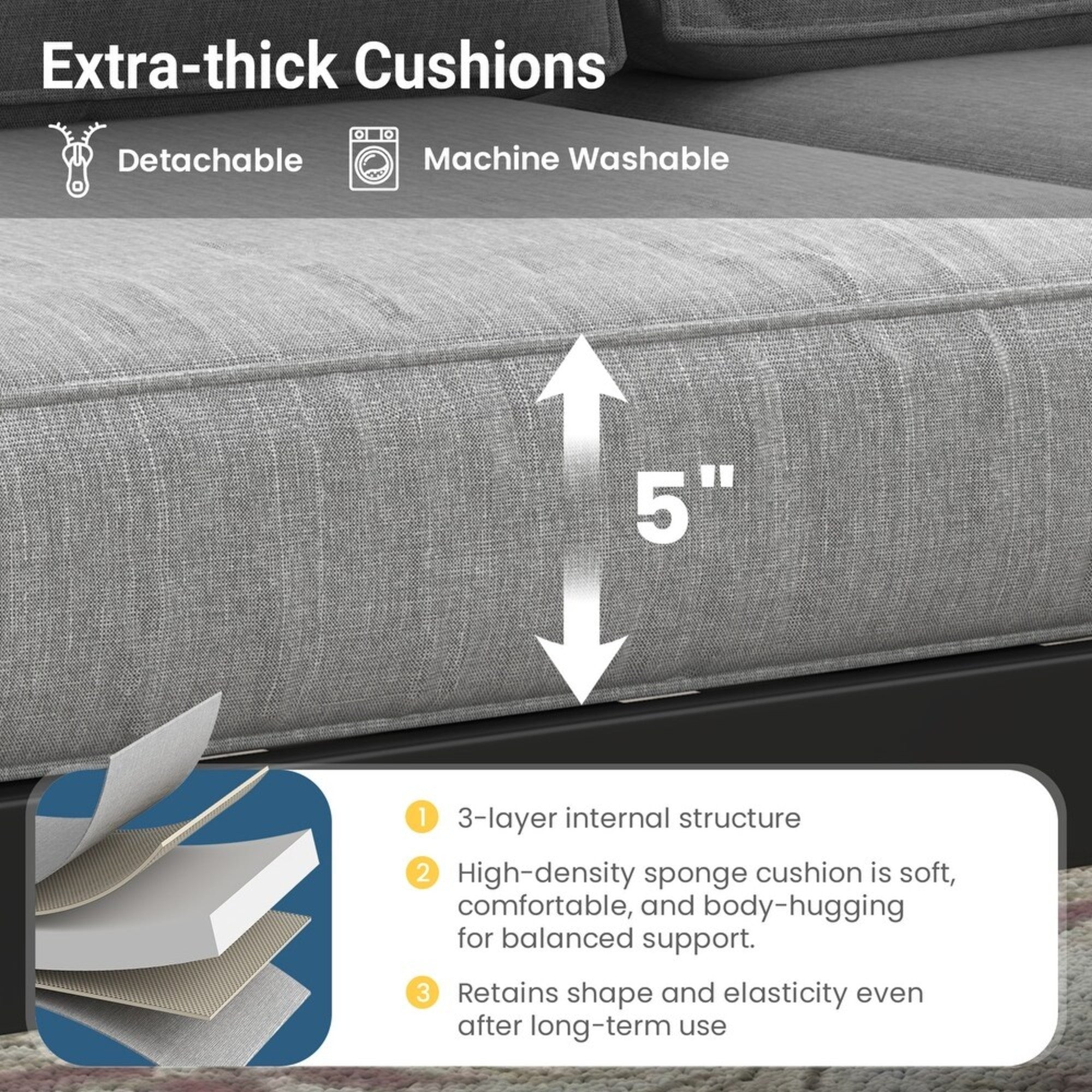 Outdoor Armchair Aluminum Black Gray Cushion 300 lb Set of 2 28in Wide