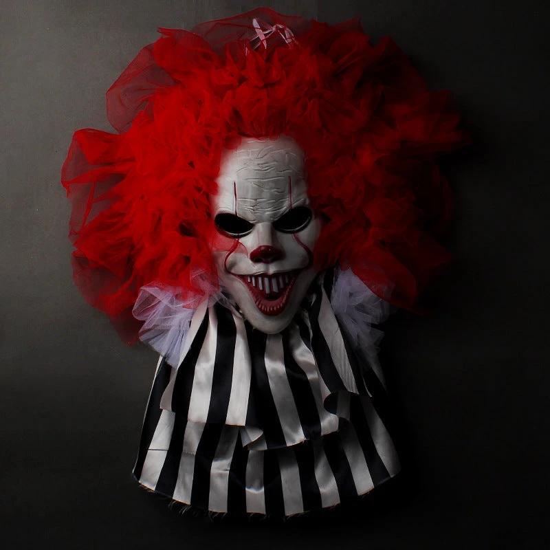 Spooktacular Halloween Horror Clown Wreath - Frightful Door Decor!