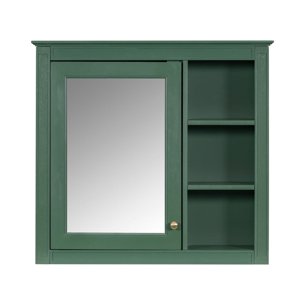 Bathroom Vanity With Medicine Cabinet, Royal Mirror Cabinet, Modern Bathroom Storage Cabinet With 2 Soft Closing Doors And 4 Drawers