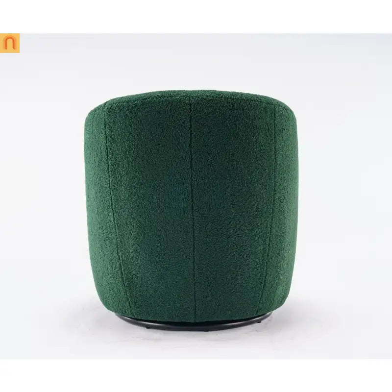 Dark Green Barrel Swivel Accent Chair 25in