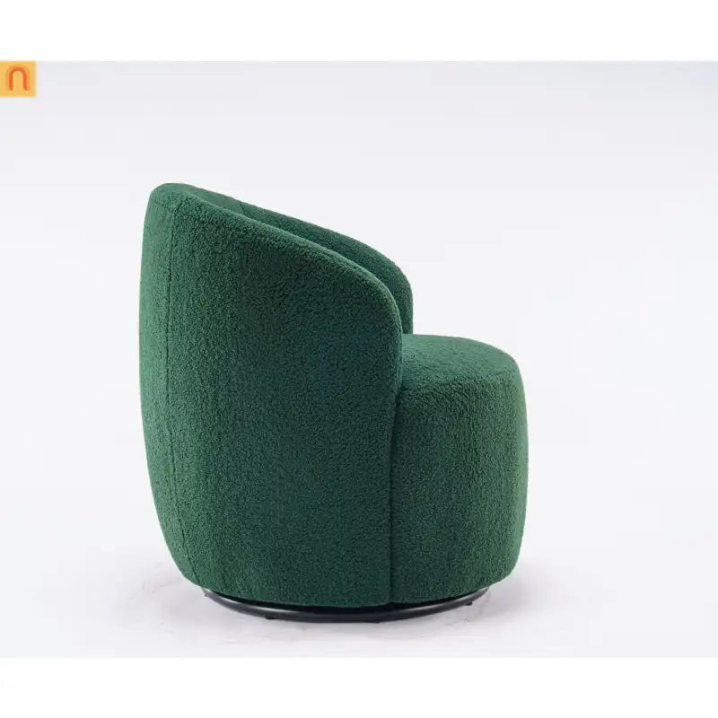 Dark Green Barrel Swivel Accent Chair 25in