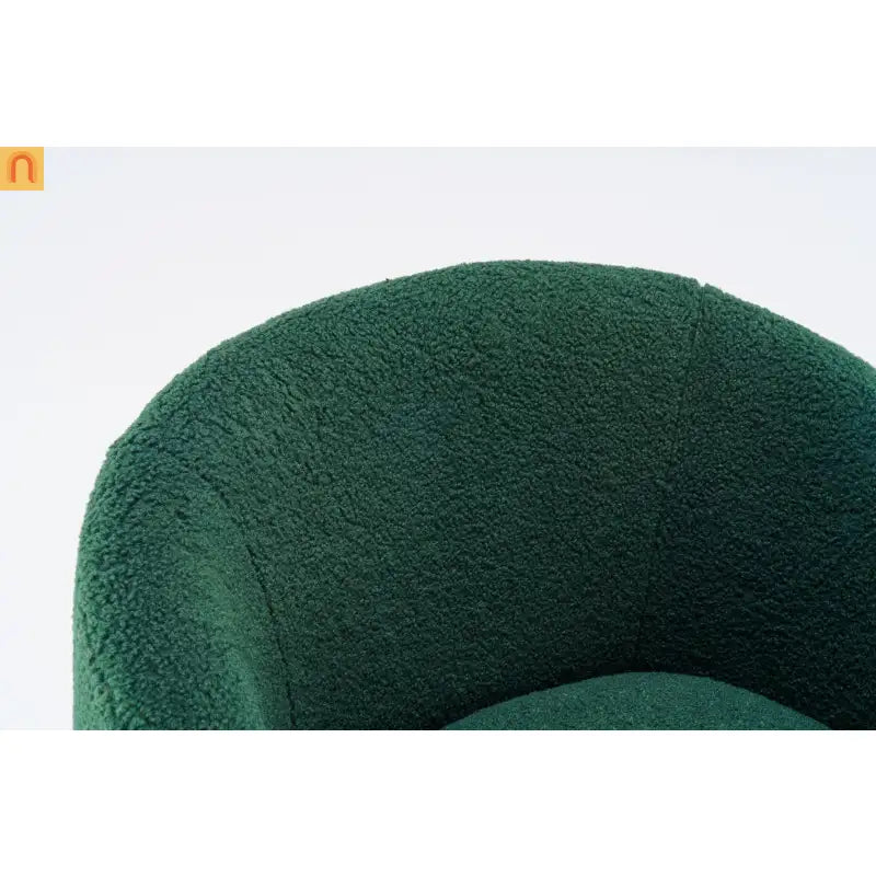 Dark Green Barrel Swivel Accent Chair 25in