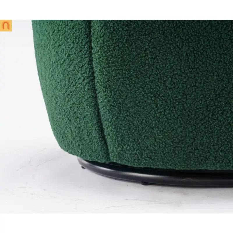 Dark Green Barrel Swivel Accent Chair 25in