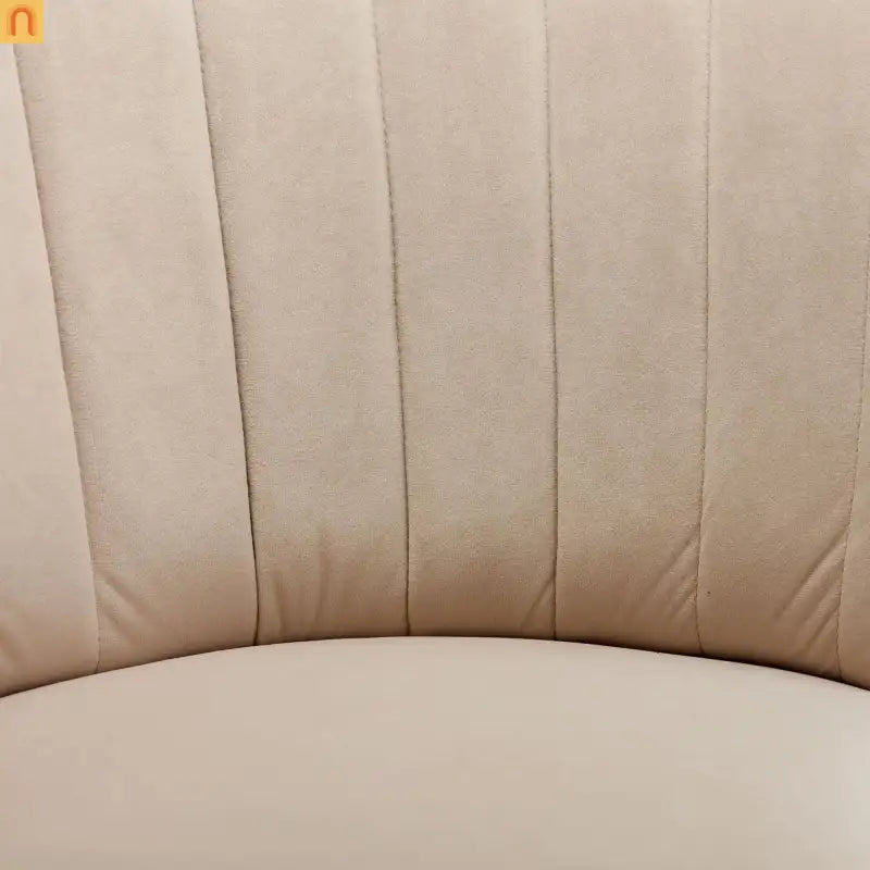 Accent Chair Barrel Swivel Velvet Beige 360 Degree 300 lb 25in
