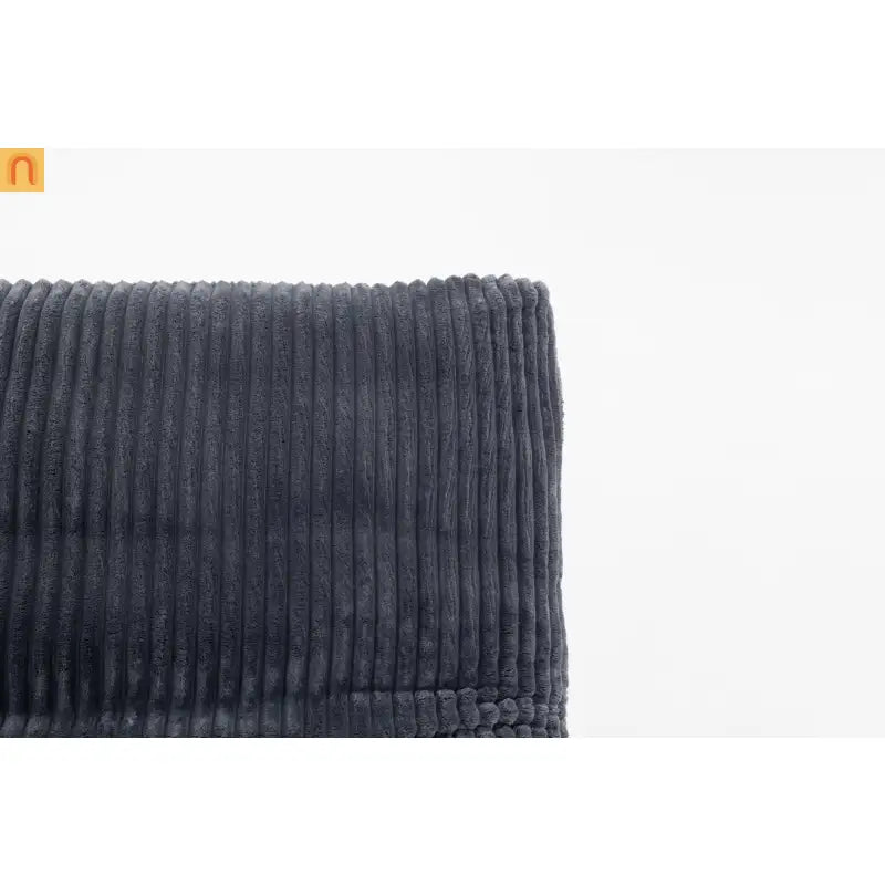 Chair Bean Bag Corduroy Dark Gray Backrest 39in Cotton Fill