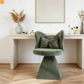 Accent Chair Swivel Butterfly Back Green Chenille 360 Degree