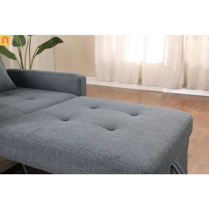 Chair Convertible 3-in-1 Fabric Dark Gray Adjustable Backrest 330 lb
