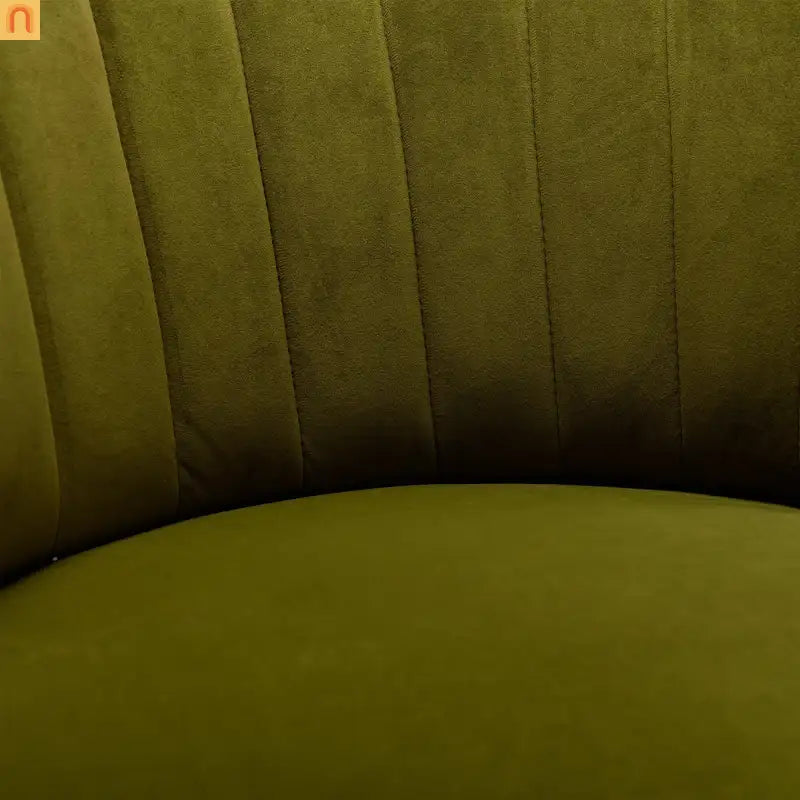 Accent Chair Barrel Swivel Velvet Olive Green 360 Degree 300 lb 25in