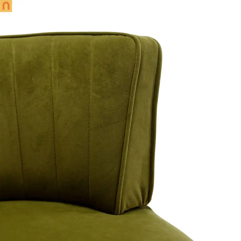 Accent Chair Barrel Swivel Velvet Olive Green 360 Degree 300 lb 25in