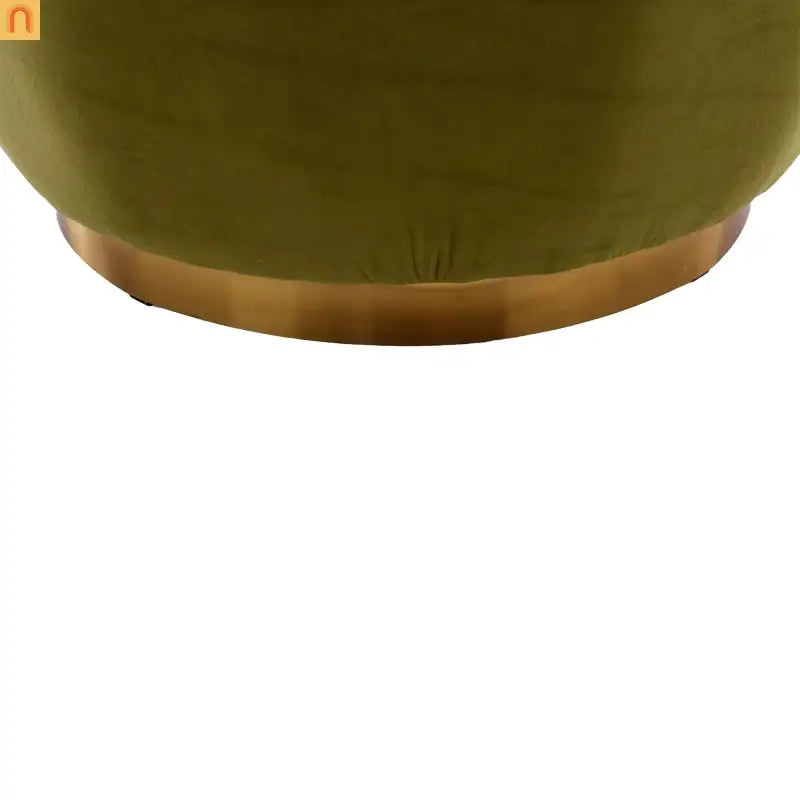 Accent Chair Barrel Swivel Velvet Olive Green 360 Degree 300 lb 25in