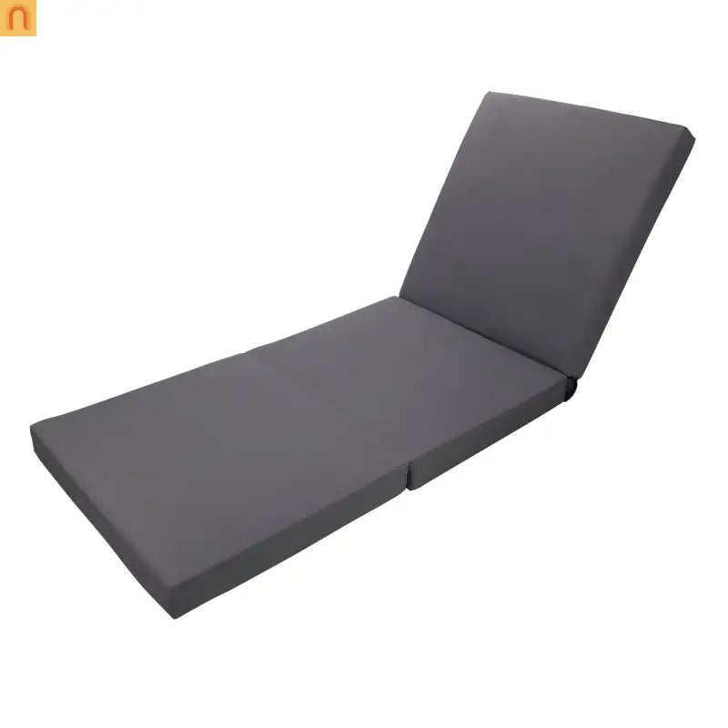Outdoor Chaise Lounge Set Acacia Wood Dark Gray 6 Position Adjustable 2 Piece
