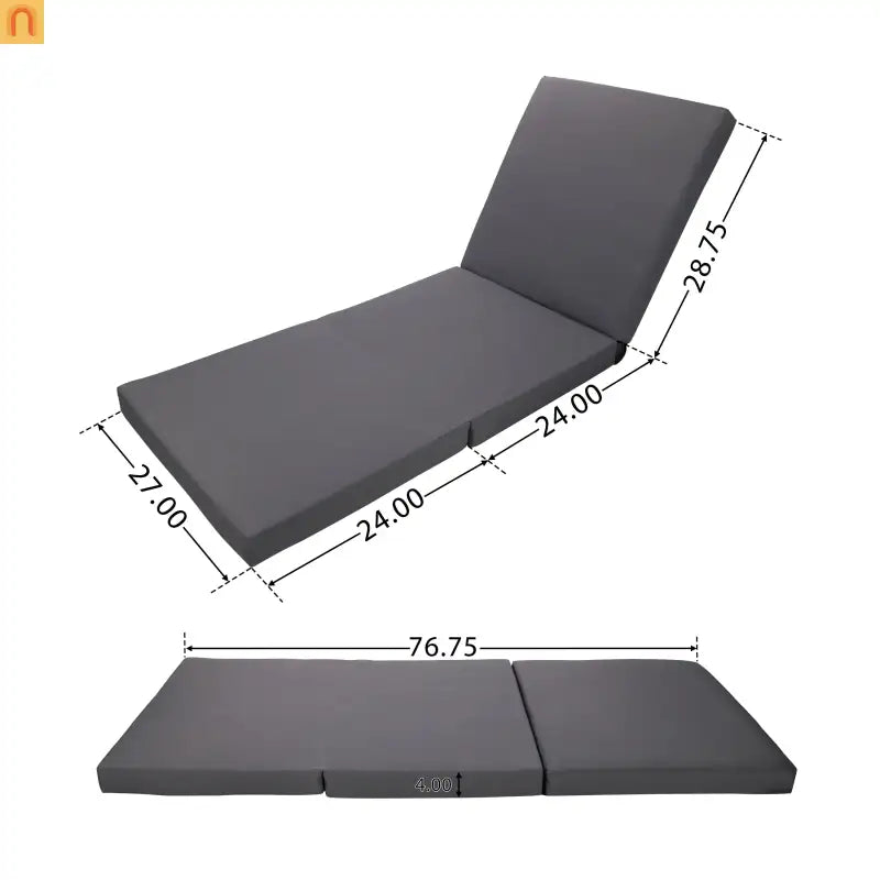 Outdoor Chaise Lounge Set Acacia Wood Dark Gray 6 Position Adjustable 2 Piece