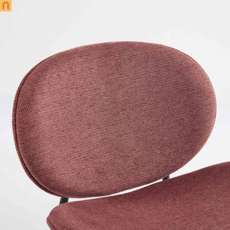 Accent Chair Mid-Century Shell Tripod Red Fabric Wide Curved Seat