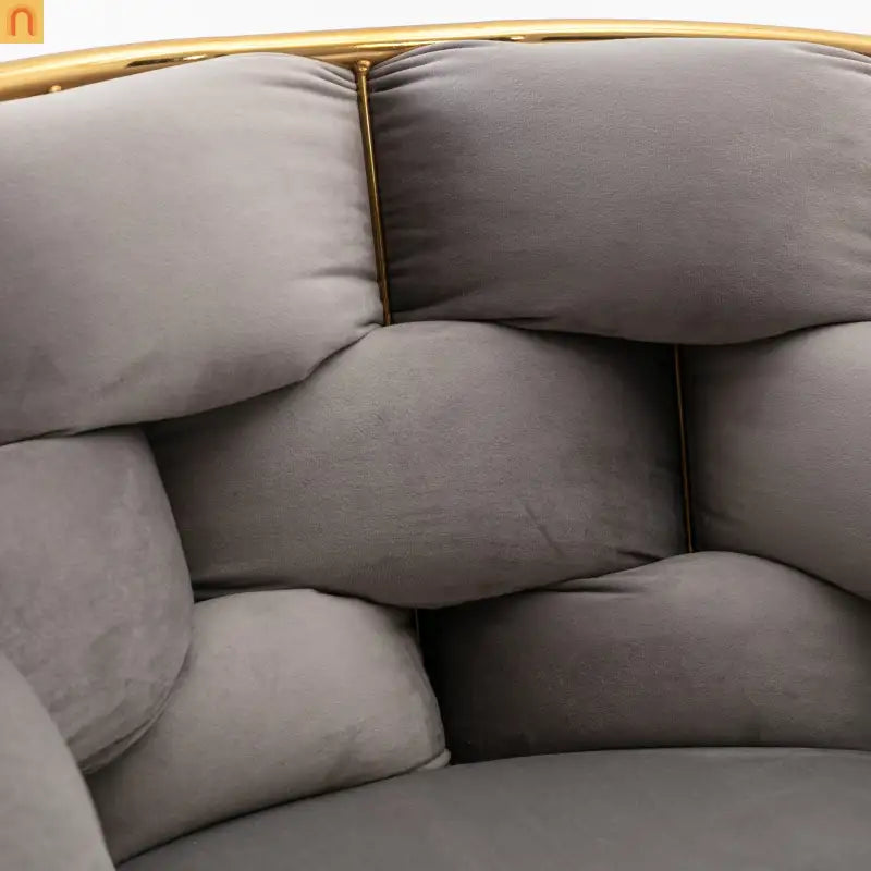 Accent Chair Modern Minimalist Velvet Gray 22in Wide