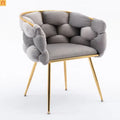 Accent Chair Modern Minimalist Velvet Gray 22in Wide