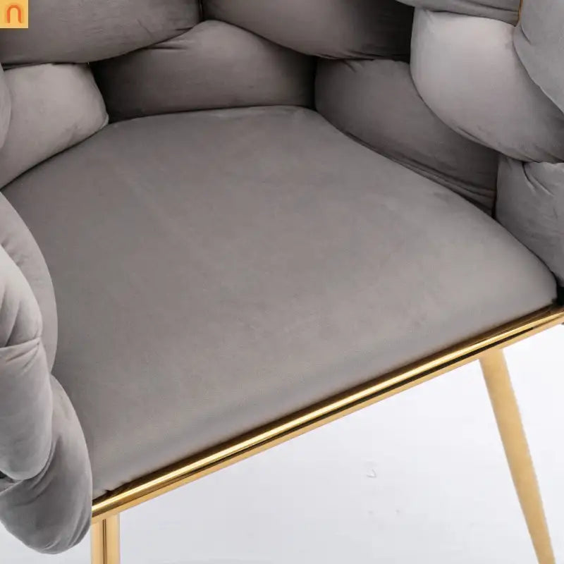 Accent Chair Modern Minimalist Velvet Gray 22in Wide
