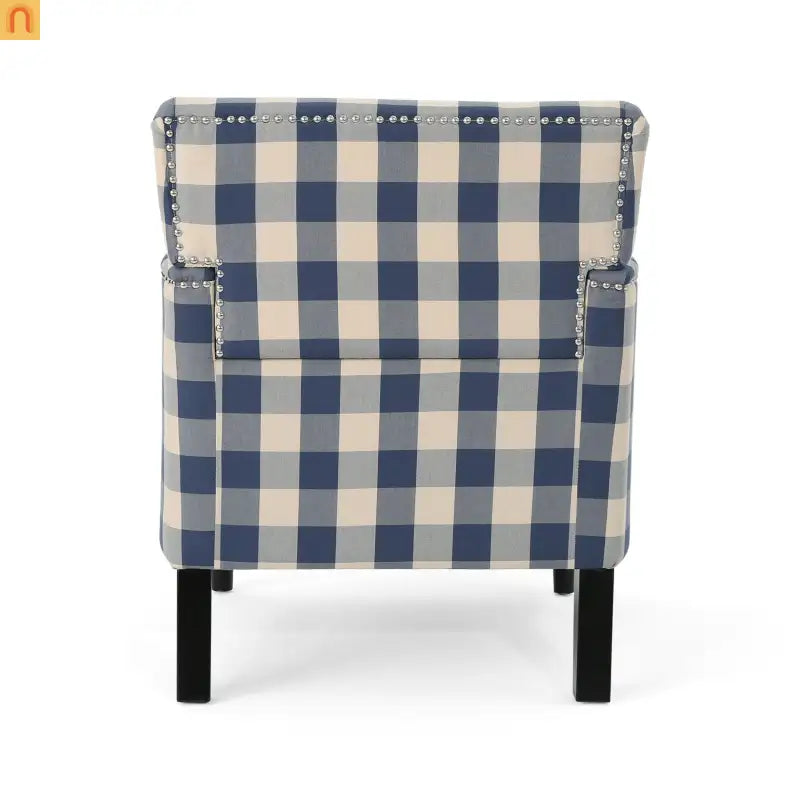 Accent Chair Modern Tufted Fabric Blue 28in