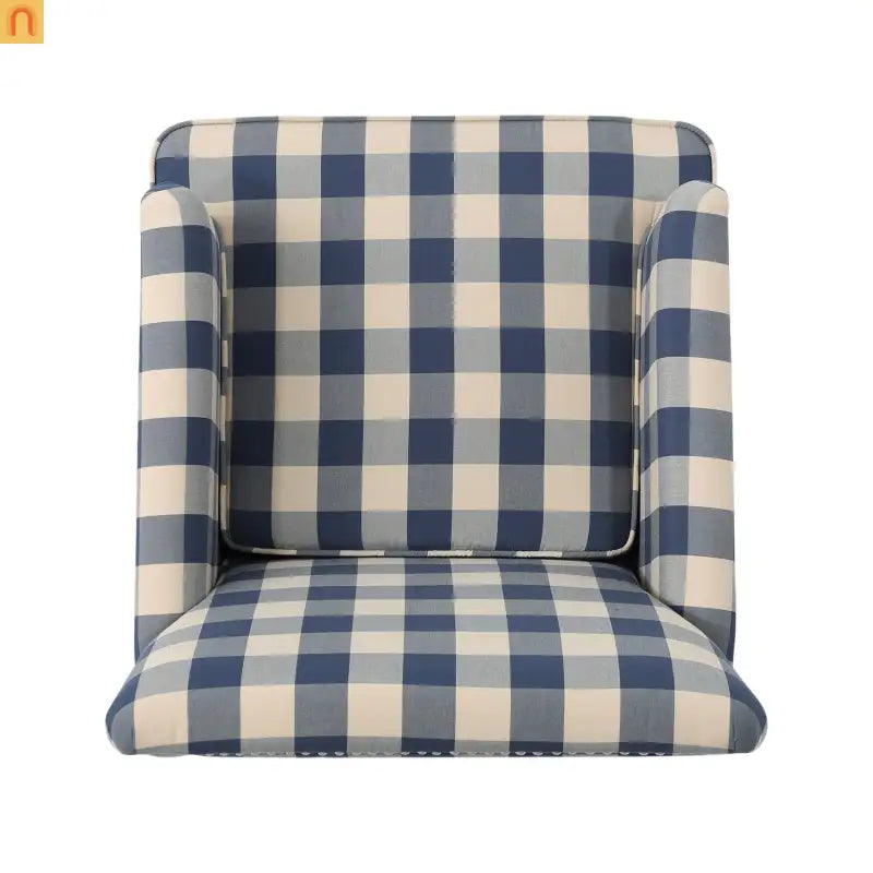 Accent Chair Modern Tufted Fabric Blue 28in