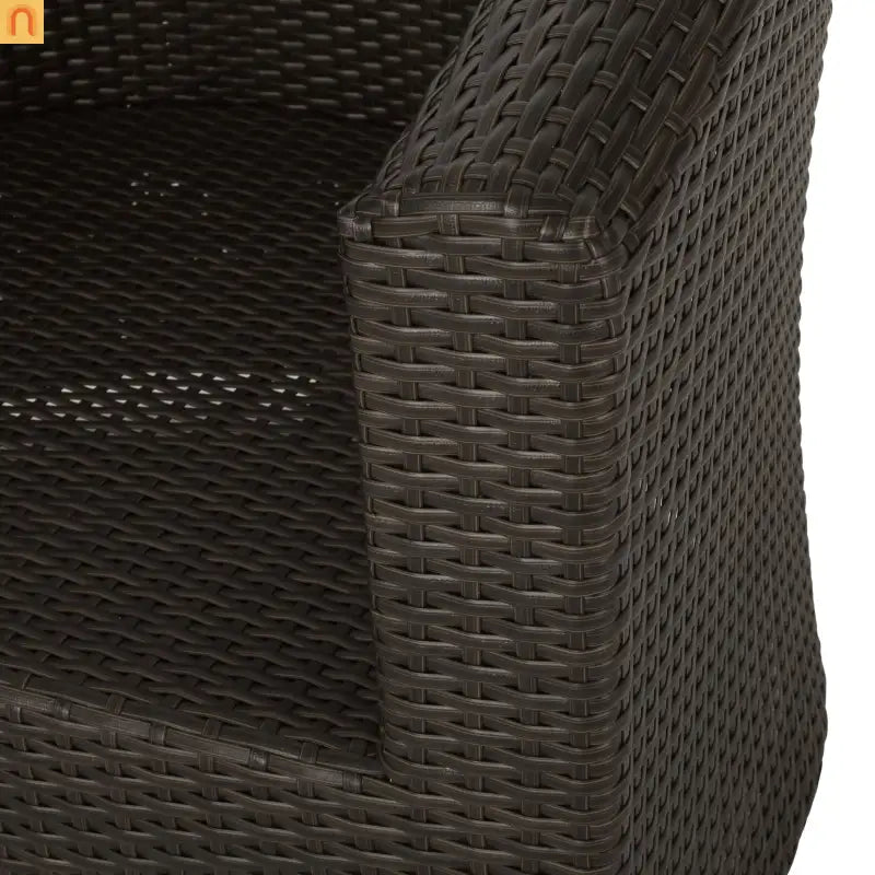 Outdoor Swivel Chair Aluminum Wicker Khaki Brown with Cushion
