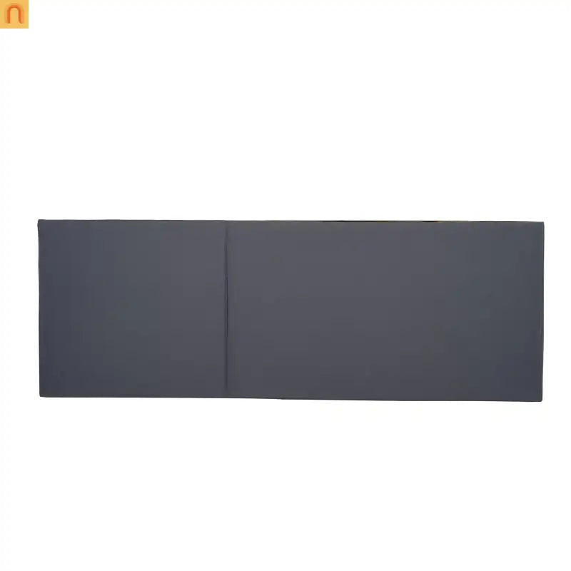 Chaise Lounge Cushion Outdoor Foam Fabric Dark Gray 2-Fold 76 x 27 In