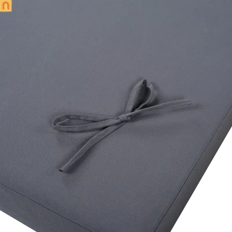 Chaise Lounge Cushion Outdoor Foam Fabric Dark Gray 2-Fold 76 x 27 In