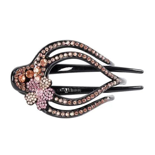Charming Colorful Flower Red Hair Clip For Women Fashionable Design Beautiful Women Vintage Wedding Hair Clips Lightweight Hair Jewelry Excellent Women Gift