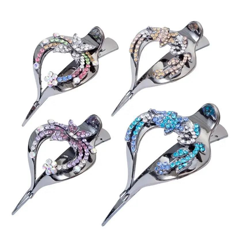 Charming Colorful Flower Red Hair Clip For Women Fashionable Design Beautiful Women Vintage Wedding Hair Clips Lightweight Hair Jewelry Excellent Women Gift